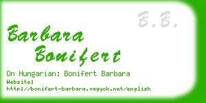 barbara bonifert business card